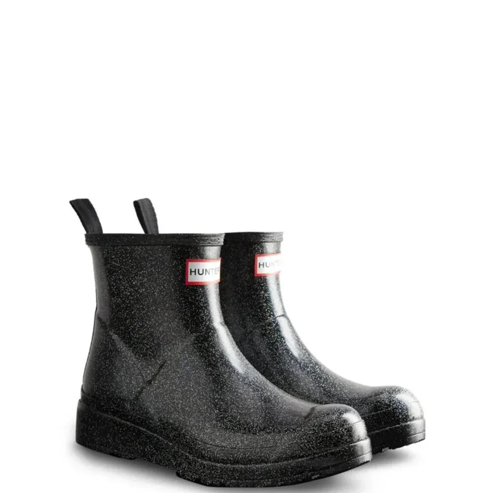 Hunter Women's PLAY™ Starcloud Glitter Short Rain Boots. Sz: 5